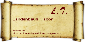 Lindenbaum Tibor névjegykártya